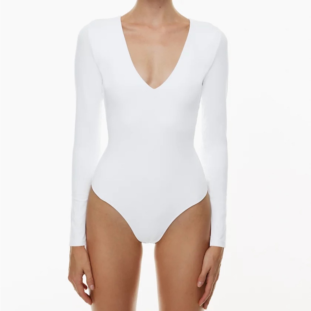 Aritzia Babaton V-Neck Longsleeve Bodysuit